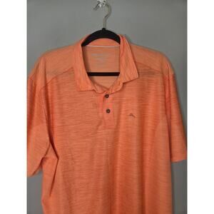 Tommy Bahama Men’s XL IslandZone Orange Performance Polo Shirt Casual Golf Top